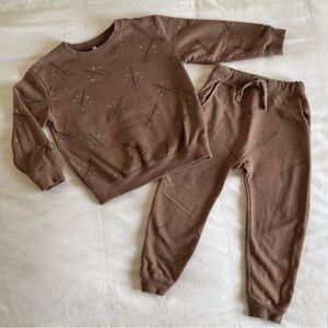 Rylee + Cru Brown Guitar Sweatshirt and Joggers Set